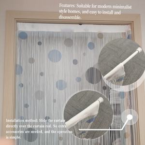 Cortina de cinta plana bonita para puerta, panel de ventana, divisor de habitación <span class=keywords><strong>con</strong></span> flecos de hilo para sala de estar - Product Image 4
