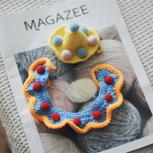 Chapeau d'anniversaire de chat tricoté broche écharpe <span class=keywords><strong>chien</strong></span> robe de fête d'anniversaire animal de compagnie chapeau de Noël bandeau décoration - Product Image 4