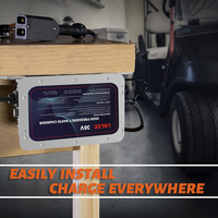 LNLEE Chargeur intelligent de batterie électrique pour voiturette de golf 12V 24V 36V 48V 72V 20A avec protection OTP