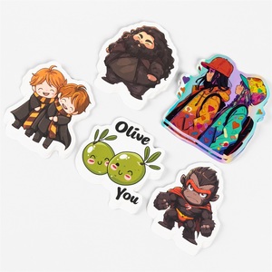 Custom Die-Cut Vinyl <strong>Stickers</strong> Printing <strong>Waterproof</strong> Cute Logo Private Design Cartoon Holographic <strong>Stickers</strong> - Product Image 1