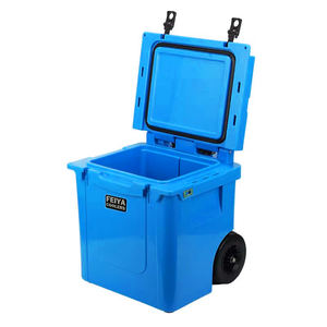 कस्टम 45 एल भारी शुल्क रोटोडोडेड थर्मल वाटरप्रूफ सौर पैनल पे आधुनिक आउटडोर कूलर बॉक्स पोर्टेबल समुद्र तट पहिया पिकनिक भोजन - Product Image 6