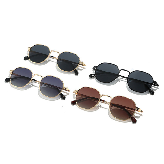 Bestseller Square Frame Polarized Sunglasses Unisex Personality Fashion Face Flattering UV Protection Metal Frame Sunglasses