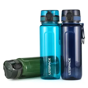 UZSPACE 명확한 Tritan 플라스틱 & 접지 닦은 기계 안전한 BPA 자유로운 재사용할 수 있는 스포츠 물병 음료 체육관에서, 차 & 야외에서