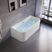 Baignoire à remous pour salle de bain d'hôtel avec robinet mélangeur chaud et froid, douche thermostatique, baignoire spa pour la maison