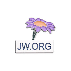 Broche de Flor <span class=keywords><strong>JW</strong></span> ORG Pin Esmaltado Creativo Morado Romántico Regalos Florales para Mujer Insignia para Solapa de Mochila Joyería - Product Image 5