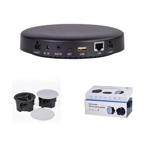 Système audio multiroom pour plafond, amplificateur + 2 enceintes 60Wx2 WiFi DLNA pour musique d'ambiance dans toute la maison - Product Image 1