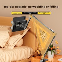 Telefonhalterung für Bett und Schreibtisch – Metallständer zum Liegen und Fernsehen, faltbar, drehbar, Schlitzmontage für Studentenwohnheime