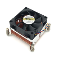 Refroidisseur d'air pour serveur COOLSERVER LGA2011 2U3CC-S, refroidissement du processeur avec ventilateur silencieux à refroidissement par air pour boîtier d'ordinateur, dissipateur thermique en cuivre et aluminium