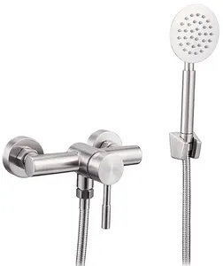 Wall Mounted Rainfall Antique Stainless Steel Water bathroom Mixer Shower Bath & Shower Faucets