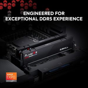 Flare Series DDR5 <b>RAM</b> 32GB (2x16GB) 6400MT/s CL32-39-39-102 1.40V Desktop Computer Memory UDIMM Matte Black DDR5 <b>RAM</b> Flare S - Product Image 6