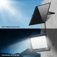Proyector Recargable KCD DC de 30W 50W 100W 150W 200W 300W 400W 500W con Carcasa de ABS, Reflector Solar para Exteriores, IP65, LED