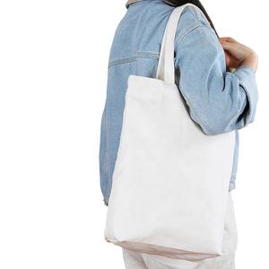 Sac fourre-tout en toile de conception personnalisée épaisse et robuste marché en ligne sac fourre-tout en coton recyclable sac en coton en toile unie vierge - Product Image 2