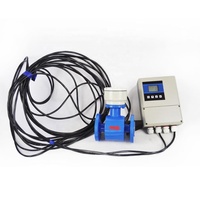 Débitmètre électromagnétique liquide avec batterie au lithium 3,6 V, alimenté par batterie, transmetteur à distance IP68, débitmètre électromagnétique