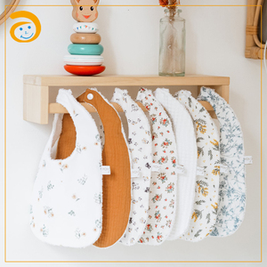 Nouveauté : Bavoirs Bébé en Gaze de Coton Douce à <span class=keywords><strong>6</strong></span> Couches, Très Absorbants, Serviette Anti-Bave pour Nouveau-né, Bavoir d'Alimentation pour Nourrisson, Motif Dessin Animé Adorable - Product Image 1