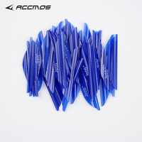 Lot de 50 plumes spirales durables de 1,75 et 2 pouces pour tir à l'arc, chasse et accessoires de bricolage pour flèches