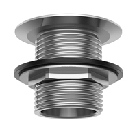 Raccord traversant en acier inoxydable 316 durable de longueur standard avec écrou et joint, raccords de plomberie pour bateaux, yachts, marine