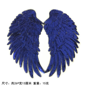 Bán Buôn Thiên Thần Wings Sequin Thêu Vá Với Đen Đỏ Vàng Bạc Màu Sắc - Product Image 3