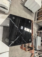 Nouveautés Pierre Naturelle Marbre Noir Nero Marquina Socle Plinthe Cube Table d'Appoint Socle en Marbre Noir