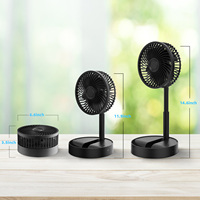 Ventilateur de bureau pliable électrique rechargeable, mini ventilateur USB à charge rapide, puissant, avec prise secteur RoHS/batterie Li-ion