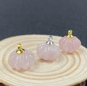 Pendentif en Pierre Naturelle Améthyste Citrouille Unisexe Mignon en Gros avec Placage Fer 11-12mm pour Fabrication de Cadeaux Délicats - Product Image 4