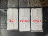 Étui magnétique transparent pour Samsung S24ultra avec protection contre les chutes aux quatre coins pour Samsung S26 S25
