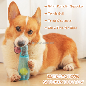 Giocattoli Interattivi per Cani 3-in-1 con <span class=keywords><strong>Squeaker</strong></span>, Palla da Tennis e Dispenser di Snack - Product Image 2