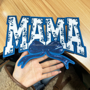 Tùy chỉnh Mama lớn <span class=keywords><strong>Chenille</strong></span> các bản vá lỗi sắt trên sequin các bản vá lỗi cho quần áo. Thiết kế sắt trên các bản vá lỗi - Product Image 3