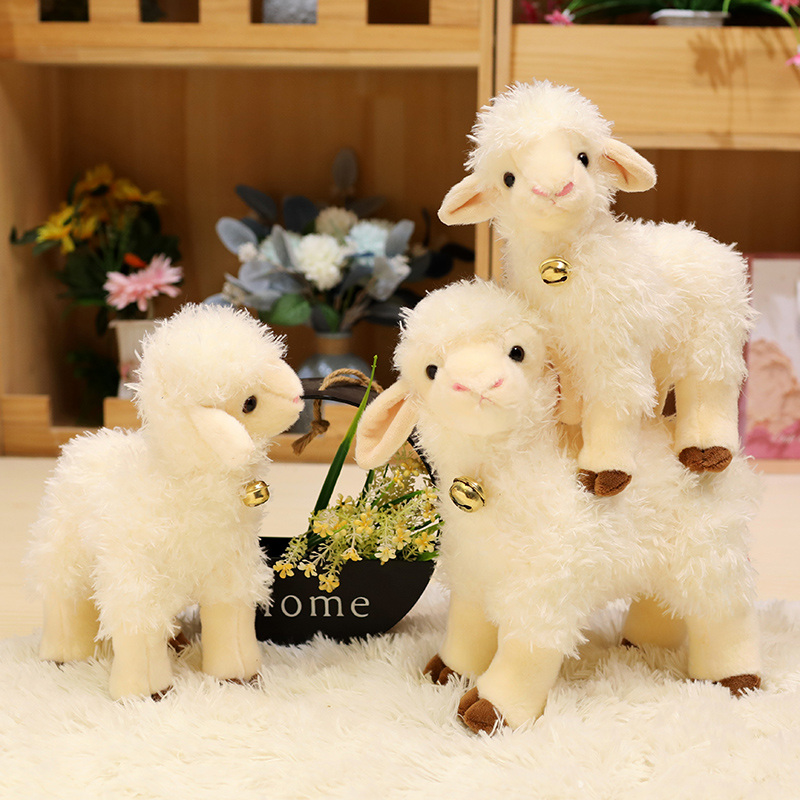 Peluche De Cordero Blanco Y Esponjoso De 25 Cm – Animal De Peluche Suave Y Abrazable, Regalo Ideal Para Niños En Cumpleaños Y Baby Shower