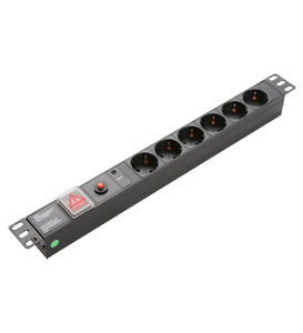 PDU Vertical Schuko Europeo Tipo Alemán, Enchufes Schuko Horizontales con Interruptor de Encendido/Apagado DIN49441 - Product Image 1