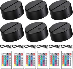 Lámpara de Mesa LED Acrílica Multicolor Personalizada al por Mayor, Luz Nocturna 3D DIY con Base LED de ABS - Product Image 3