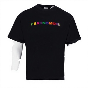 Último Estilo, Diseño Personalizado, 100% Algodón, Camisetas Casuales Lisas para Hombre, Impresión Puff, Servicios OEM, Precio Bajo - Product Image 1