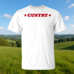 Camiseta Country con diseño de estrella roja, algodón blanco, unisex, talla para adultos - Product Image 3