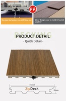 Patio personalizado sin esfuerzo Clip-On Capsulado Co-extrusión Co Cubierta de plástico de madera extruida