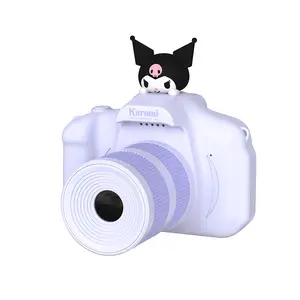 MB1 긴 렌즈 4800W HD 듀얼 전면 및 후면 Kuromi 디지털 카메라 어린이를위한 작은 만화 slr 카메라 어린이 카메라