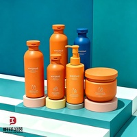 Bouteilles en plastique vides pour savon liquide, soin des cheveux, lotion, shampoing, 200 ml, 500 ml, 250 g, pot rond vert, conteneur de gel douche, pompe pulvérisatrice