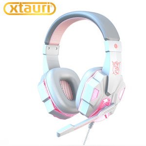 Casque de jeu filaire XTAURI, nouvelle vente flash, avec micro, éclairage RGB, réduction active du bruit (ANC), en cuir, circum-auriculaire, pour <span class=keywords><strong>PC</strong></span> et DJ - Product Image 1