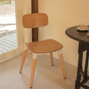 Fabrika restoran otel yemek sandalyeleri ağır iş ahşabı tahıl ısı transferi Metal hezaren sandalye satış için - Product Image 2