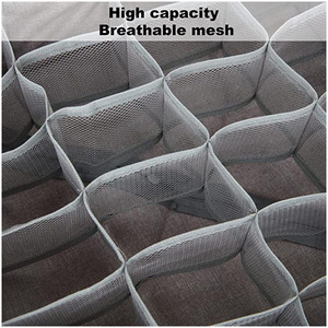 Boîte de rangement Chaussettes Soutien-gorge Sous-Vêtements Organisateur Ménage Pliable Non-tissé Tissu 24 Cellules Vêtements Armoire Simple Carré Couture NFS - Product Image 4