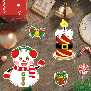 Adorables autocollants de Noël pour enfants : Père Noël, Bonhomme en pain d'épices, Renne – Lot d'autocollants festifs pour récompenses, emballage cadeau et faveurs de fête - Product Image 3