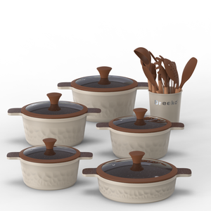 Ensemble de casseroles antiadhésives très vendues 20/24/28/32 cm et une marmite peu profonde de 28 cm pour la cuisine - Product Image 3