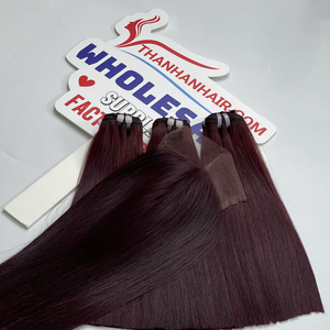 Extensions de cheveux humains vietnamiens Remy, tissage machine, texture naturelle, lisses, qualité supérieure - Product Image 1