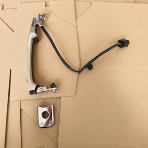 Poignée de porte extérieure chromée côté conducteur avant gauche avec trou de serrure pour 2010-2013 <span class=keywords><strong>Nissan</strong></span> Rogue 80640-CZ31B 80645-CA000 FL - Product Image 3