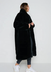 Custom Winter Warm Hot Selling Black Full Length Fur <strong>Mink</strong> <strong>Coat</strong> for Women - Product Image 3