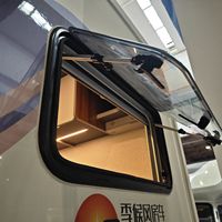 Fenêtre latérale en aluminium pour caravane avec rideau et pare-soleil pour pièces de camping-car