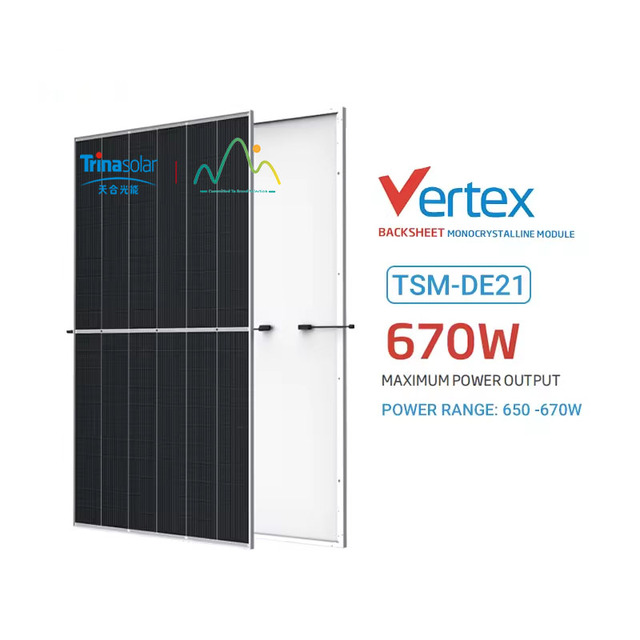 Trina PV Panel DE21 650-675W Half Cut 132 Cell 650w 655w 660w 665W 670w Solar Power Panel for Solar System