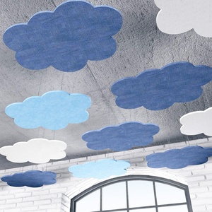 Trọng lượng nhẹ dễ dàng cài đặt vật nuôi cảm thấy âm thanh treo treo trần vách ngăn giảm tiếng ồn 100% polyester Acoustic đám mây - Product Image 4