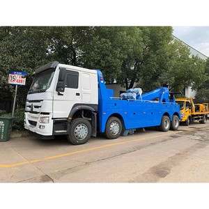 OEM HOWO 8x4 Shacman 25-30T Camion de remorquage et de dépannage avec grue de levage sous châssis, grue à flèche et grue de levage par roues, personnalisé pour le sauvetage de bus et de remorques - Product Image 4