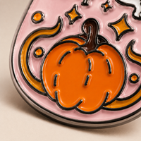Vente en gros fabricant : Émail souple personnalisé, moderne, rose, motif citrouille d'Halloween, fantôme, mystique, dessin animé, pour cadeau de fête et articles saisonniers