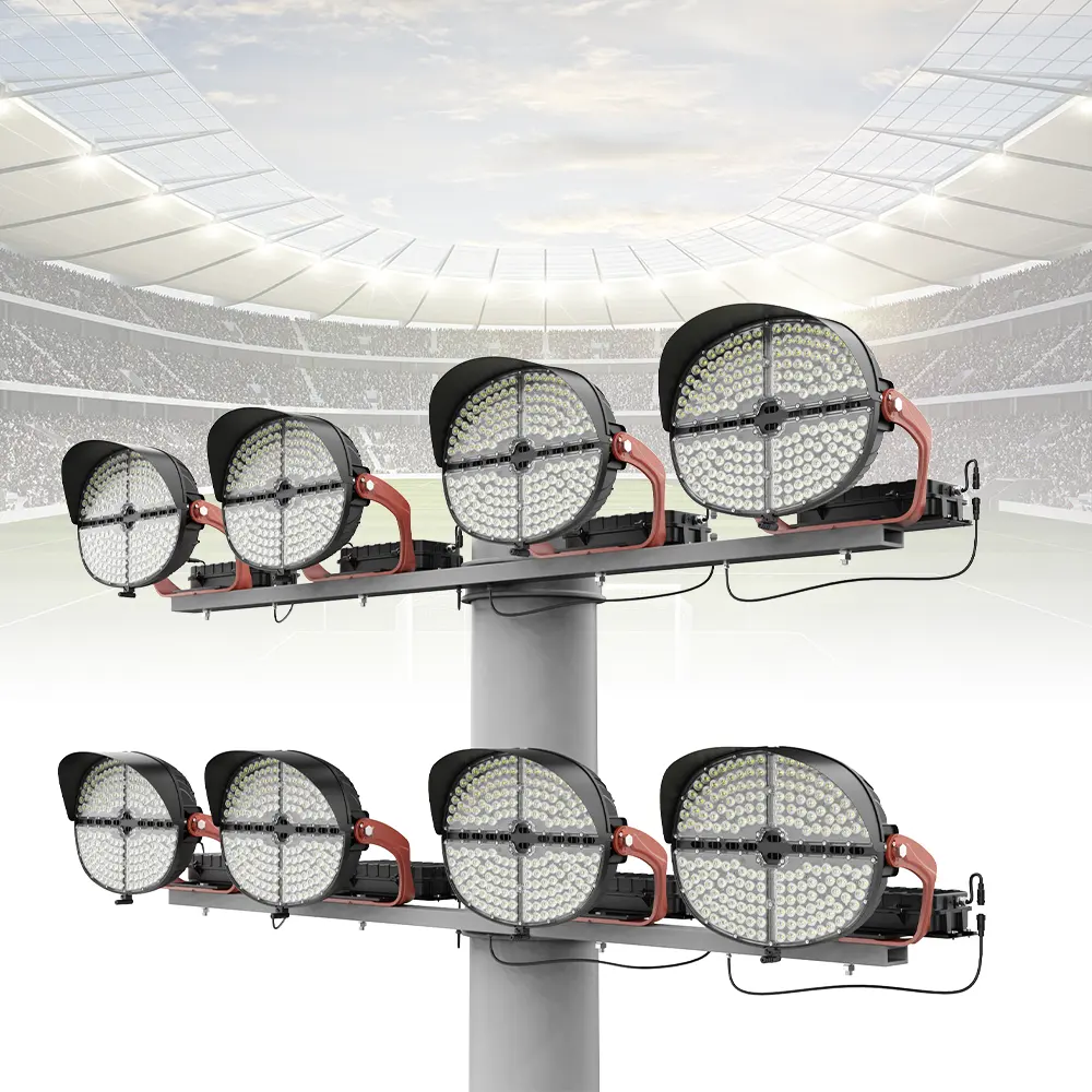 Lampu stadion sepak bola Led pabrikan Tiongkok 120-277V 347-480V lampu lapangan sepak bola