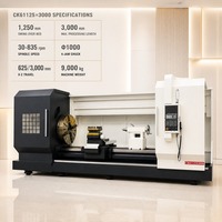 Tour CNC CK61125 robuste pour usinage horizontal de métaux, idéal pour le fraisage d'arbre, de rouleaux, de brides et de cylindres